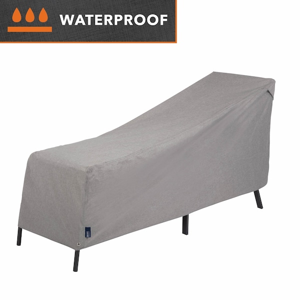 Modern Leisure Garrison Patio Chaise Lounge Cover, Waterproof, 65 in. L x 28 in. W x 29 in. H, Granite 3006 - main